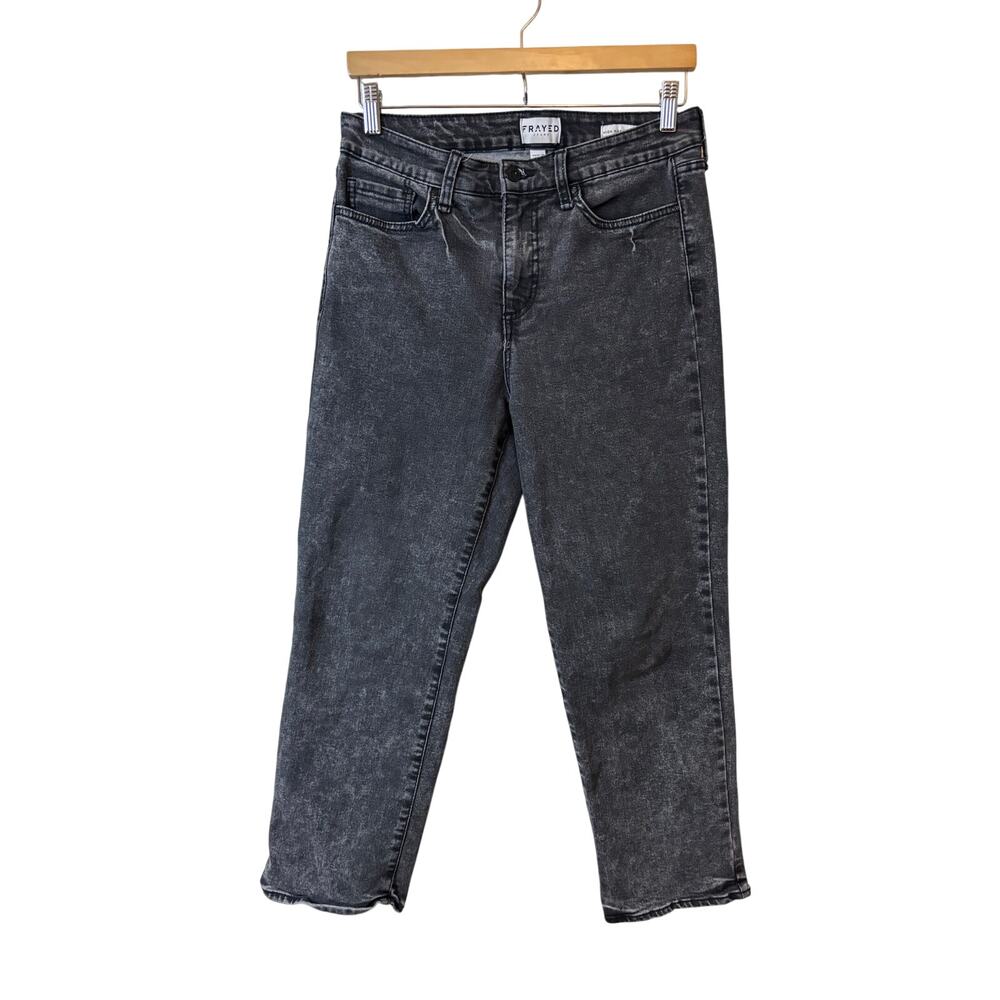 FRAYED | denim jeans 28 high rise straight